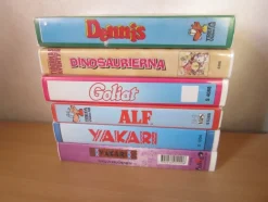 Tradera 6st Äldre Olika Tecknade VHS-Filmer. 5st har Svenskt Tal/ 1st har Svensk text.| Vhs-film