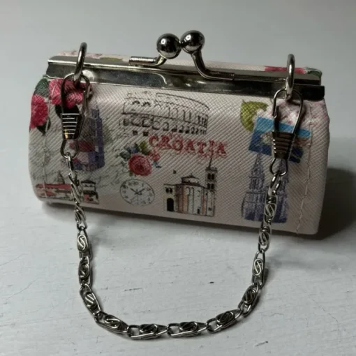New Söt liten portmonnä i form av en mini handväska. Från Kroatien. Ny oanvänd Andet Tilbehør