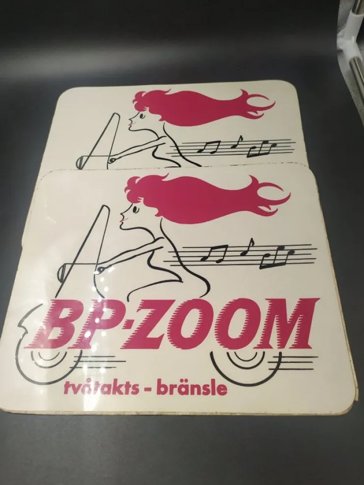 Tradera 2st Nostalgiska BP-Zoom Dekal/Klistermärke| Bensinia