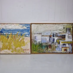 Tradera 2st olja på duk - Kenneth Sigvardh - Sommaren 1966| Malerier