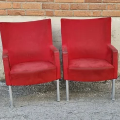 Fashion 2st. Röda fåtöljer med textilklädsel - Karmstolar -  Forretningsdrift
