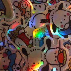 Tradera 25st Söt Holografiska Pochacco klistermärken> Klistermærker & Stickers