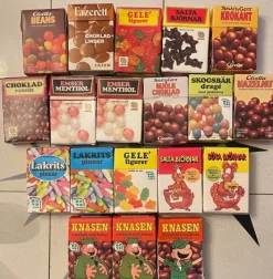 Tradera 19st större tablettaskar med och utan streckkod lanthandel reklam nostalgi> Produktemballager