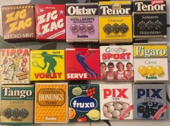 Tradera 15st tablettaskar med streckkod lanthandel reklam nostalgi lot2> Produktemballager