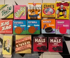 Tradera 14st tablettaskar utan streckkod lanthandel reklam nostalgi lot4> Produktemballager