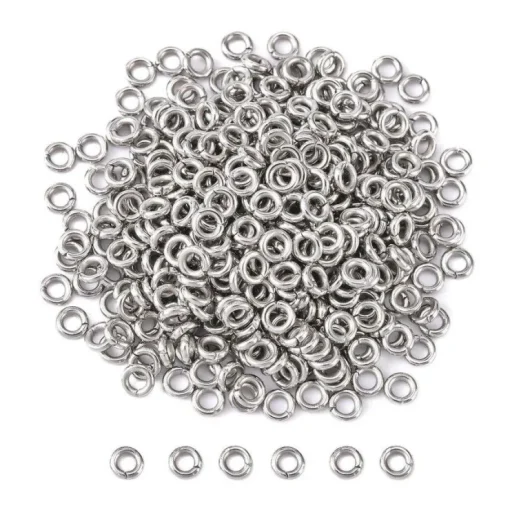 Tradera 20st 4x1mm öppna Bindringar 304 Rostfritt stål| Smykkefremstilling