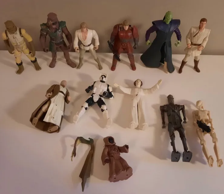 Tradera STAR WARS lot - 12st figurer paket - Hasbro Kenner 1996 -1999> Star Wars