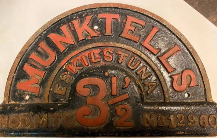 Tradera Stationärströska skylt> Skilte