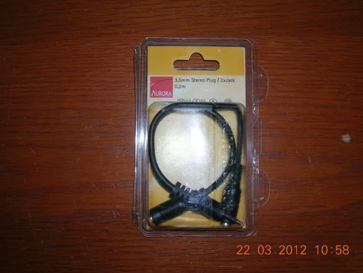 Tradera Stereoplug 3,5mm - 2x stereojack 3,5mm 0,2m| Tv & Tilbehør