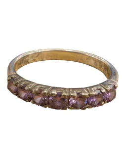 Tradera Sterling Silver. Ring med lila ädelsten> Ringe