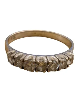 Tradera Sterling Silver. Ring med vit ädelsten> Ringe