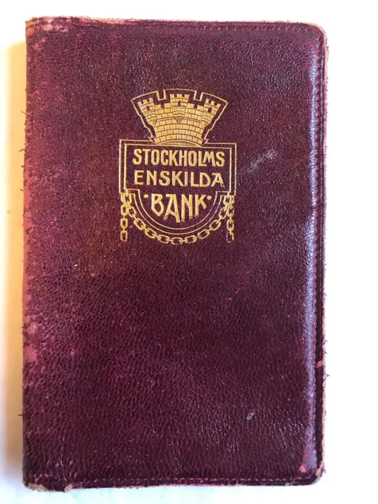 Tradera Stockholm Enskilda Bank Gammal plånbok i skinn> Reklame Gadgets