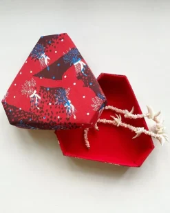 Tradera Stofæske, trekantet m rødt stof| Tupperware