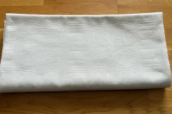 Flash Sale Stor äldre vävd linneduk linne duk vit 148x148 cm vintage retro Tekstiler