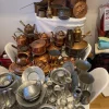Clearance Stor samling av antika koppar- och tennföremål Kobbergenstande