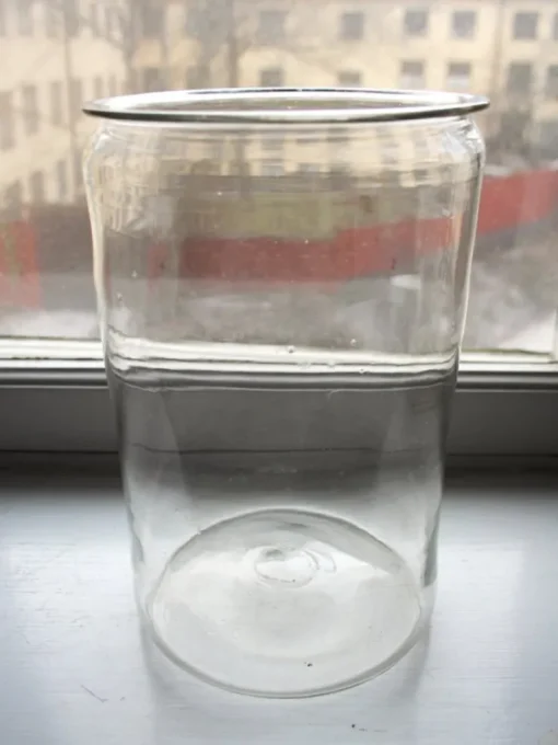 Sale Stor vacker antik munblåst glasburk glas burk vas inläggningar luser puntelmärke Øvrige Antikviteter & Design