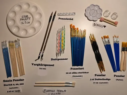 Tradera Stort penselset| Kunstnerartikler