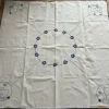 Shop Större äldre broderad duk vit blå bomull vintage ca 130x130 cm brodyr stuga Tekstiler