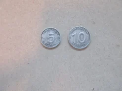 Tradera Östtyskland / DDR 5 och 10 pfennig (1949)| Udenlandske Mønter