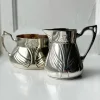 Tradera Sukker- og flødesæt, jugendstil, pletsølv| Kaffe & Te