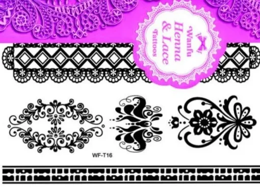 Tradera SVART Engångs Tatuering / BLACK Temporary Tattoo| Tatovering