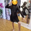 Tradera svart konståkning tävlingsdräkt klänning competition figure skating dress> Kunstskøjteløb