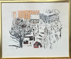 Tradera SVEN X:et ERIXSON Litografi 204/260 SIGNERAD STOCKHOLM SÖDERMALM VITA BERGEN WOW| Malerier
