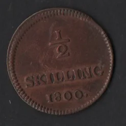 Tradera SVERIGE 1800 1/2 SKILLING KONG GUSTAV IV ADOLF| Svenske Mønter