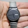 Tradera Swatch White Window GB711 från 1988 - Ovanlig modell - Fungerar + nytt batteri> Armbåndsure