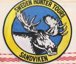 Tradera SWEDEN HUNTER TOURS SANDVIKEN. STÖRRE TYGMÄRKE.> Jagt