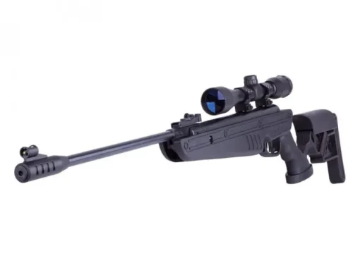 Tradera SWISS ARMS LUFTGEVÄR 4,5MM + 4 X 40 KIKARSIKTE, 10 JOULE inkl: Väska> Skydning