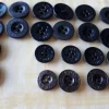 Tradera sybehör SVART 14+8 knappar 18/15 mm !| Syning & Strik