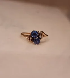 Tradera Syskonring - 14 karat guld - safirer & diamanter> Ringe