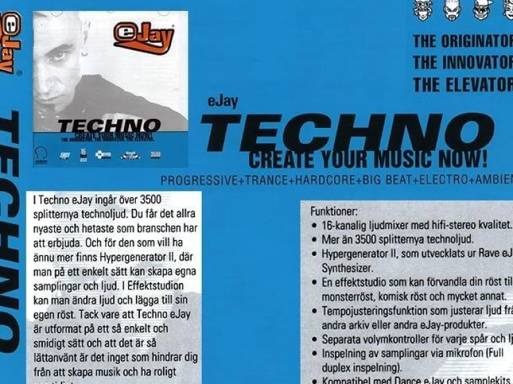 Tradera TECHNO eJay, gör egen MUSIK på din PC / NY <----| Musiktilbehør