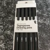 Shop Tecknarpennor - 5 st Olika mått 0.2 - 1.0 mm / SVART Scrapbøger