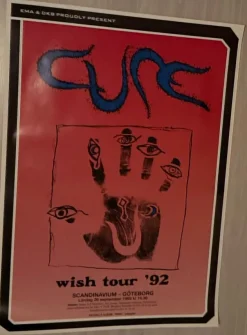 Tradera The Cure Wish Tour '92 Göteborg Konsertaffisch| Musikplakater