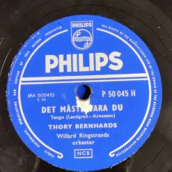Tradera Thory Bernhards - Det Måste Vara Du / Sommarvind Och Rosenkind 78a VG+ 1954| Grammofonplader
