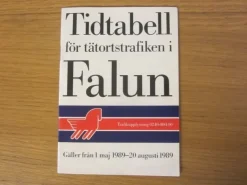 Tradera Tidtabell för tätorts trafiken i Falun 1989> Køreplaner