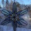 Tradera Tiffanyteknik 3D glas mandala hantverk vind-solfångare vindspel snitt+/- 29 cm| Havedekorationer