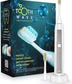 Tradera ToothWave Elektrisk Tandborste Sonisk eltandborste silkn plack tandsten soniska> Tandpleje