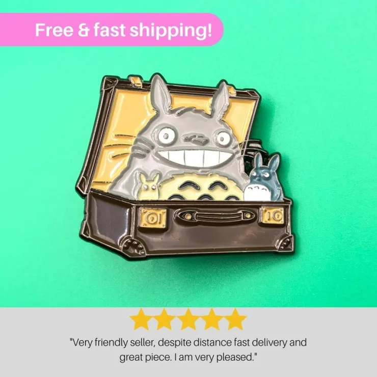Discount Totoro Enamel Pin from My Neighbor Totoro - Anime & Pop Culture Accessory Stofmærker & Pins