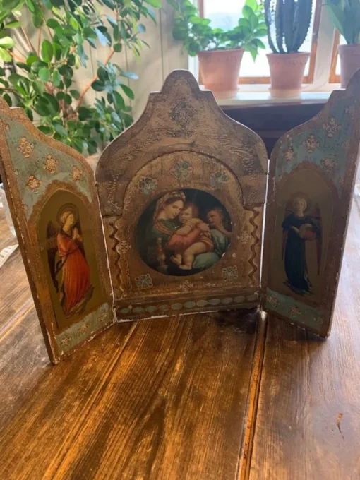 Shop Triptyk med Maria med barnet Ikoner & Religiøse Genstande