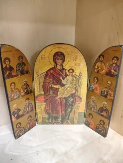 Cheap Triptykikon med Maria och Jesus Ikoner & Religiøse Genstande