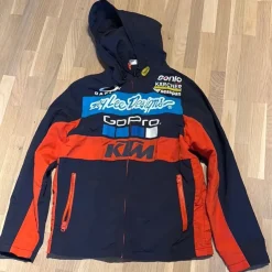Tradera Troy Lee Designs mörkblå jacka, orange, storlek S| Motocross