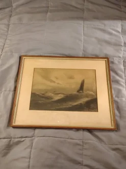 Tradera Tryck med motiv av segelbåt| Anden Kunst