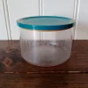 Tradera Tupperware 650ml grön/gul/transparent tätslutande lufttät burk| Tupperware