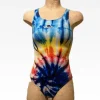 Tradera Turbo tie-dye /batikmönstrad baddräkt, storlek XS-S> Svømning