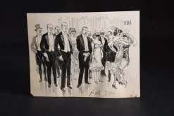 Tradera Tuschteckning - Originalillustration Maskeradbal Signerad 18/2 1913 - Samfrakt!| Grafik & Tegninger