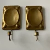 Fashion Två Stycken Ljusplåtar Mässing 1900-talet Vintage Tin & Messing