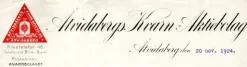 Tradera Åtvidabergs Kvarn AB Brev till lanthandlare daterad 24 november 1924 Åtvidaberg> Fragtsedler & Fakturaer